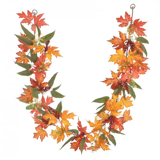 6ft. Orange Maple Leaf Garland by Ashland®